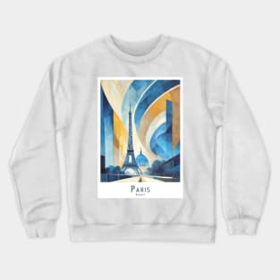 Abstract Paris Eiffel Tower in France Crewneck Sweatshirt